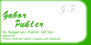 gabor pukler business card